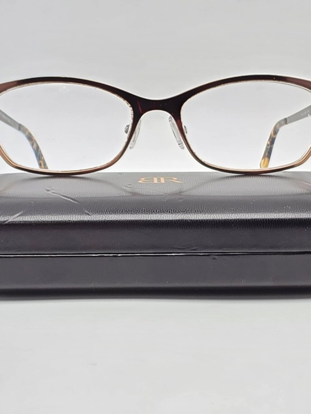 Banana Republic Riley Brown Cat Eye Eyeglasses Frame w/ Flexhinge and Case 52mm